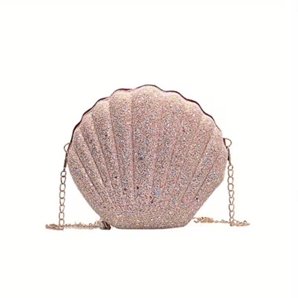 Sparkle Seashell - The Glam Clam Crossbody Handbag Purse - Pink - NWT - Picture 13 of 13